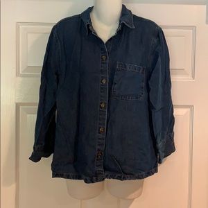 JCC Jean button down top
